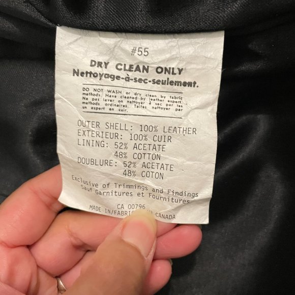 Y2K Canadian Made Leather Jacket -M/L- - Picture 14 of 16